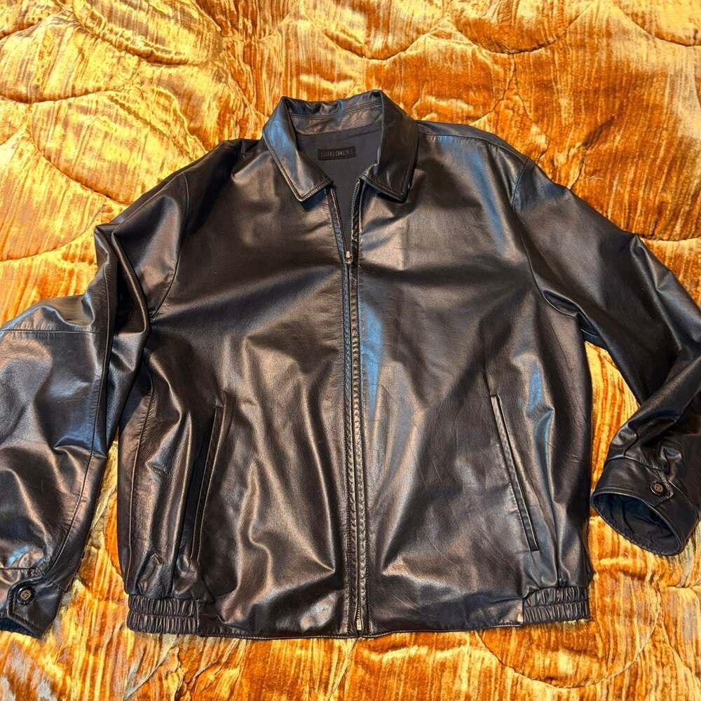 Robert Comstock Reversible Leather Bomber jacket men’s size 40